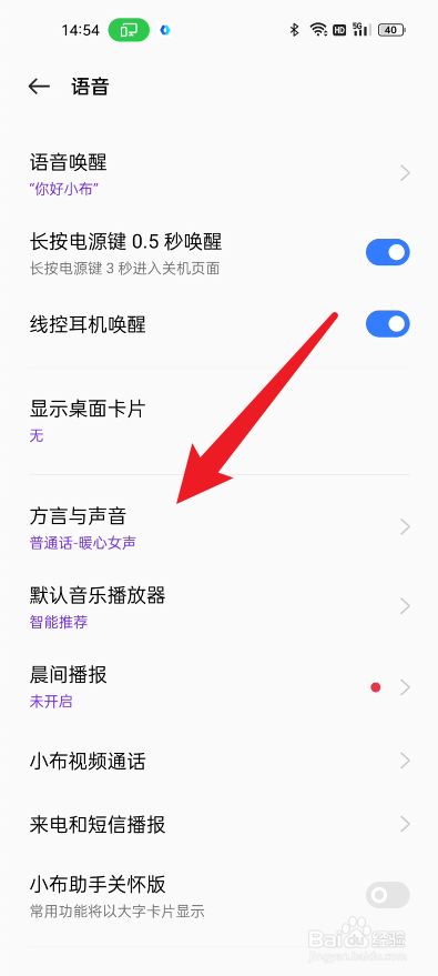 真我gt5如何切换小布声音