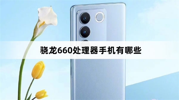 骁龙660处理器手机有哪些
