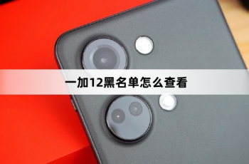 一加12黑名单如何查看