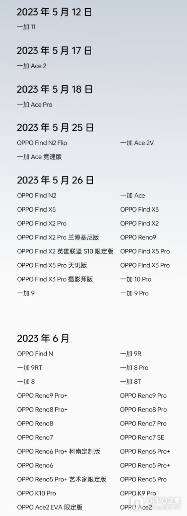 OPPO开启ColorOS 5G通信共享适配计划，将会在6月全部适配