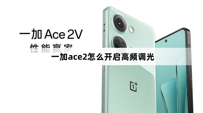 一加ace2如何开启高频调光