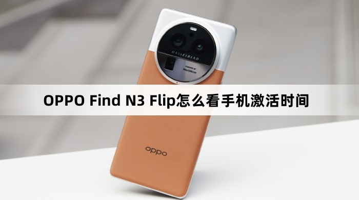 OPPO Find N3 Flip如何看手机激活时间