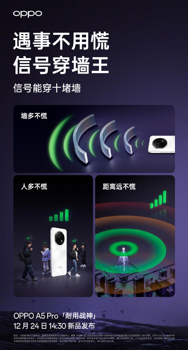 OPPO A5 Pro信号十分强大，独创技术信号能穿十堵墙简直无敌。