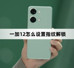 一加12如何设置指纹解锁