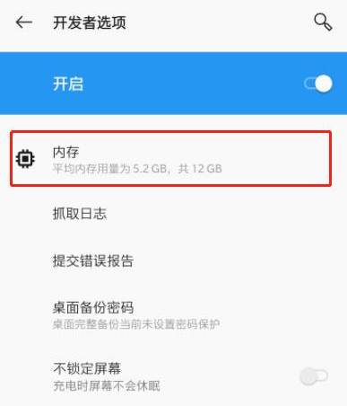一加10 Pro内存占用情况查看教程