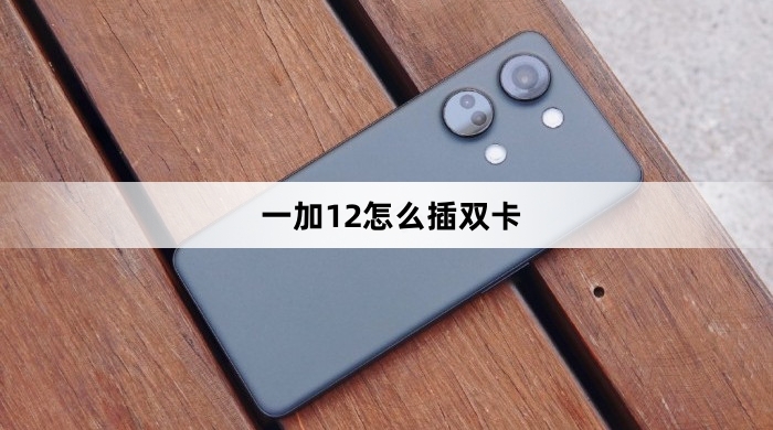 一加12如何插双卡