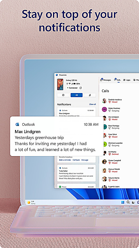 Link to Windows app