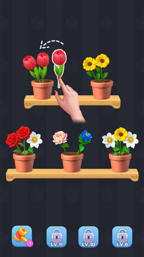 插花消除小游戏