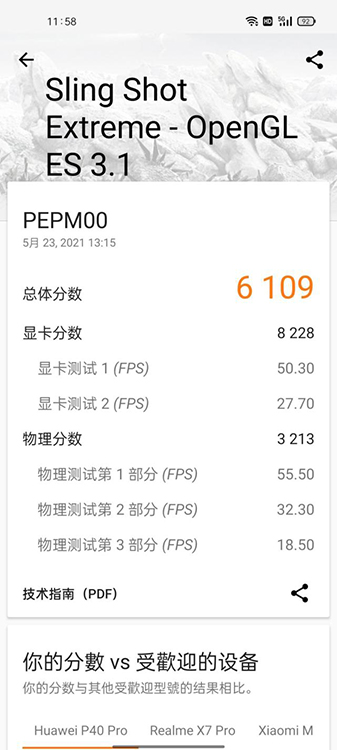 OPPO Reno6 Pro跑分数据介绍