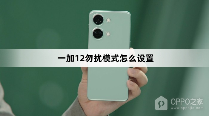 一加12勿扰模式如何设置