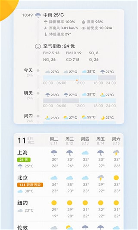 我的天气app