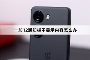 一加12通知栏不显示内容怎么解决