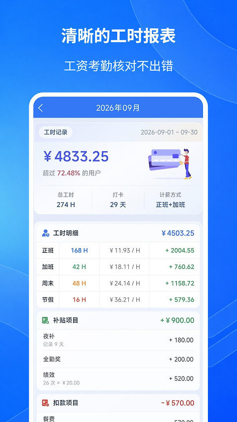 工时记录app