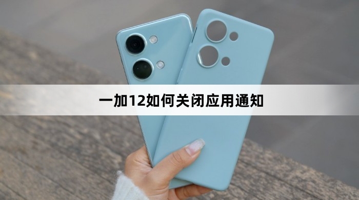 一加12怎么关闭应用通知