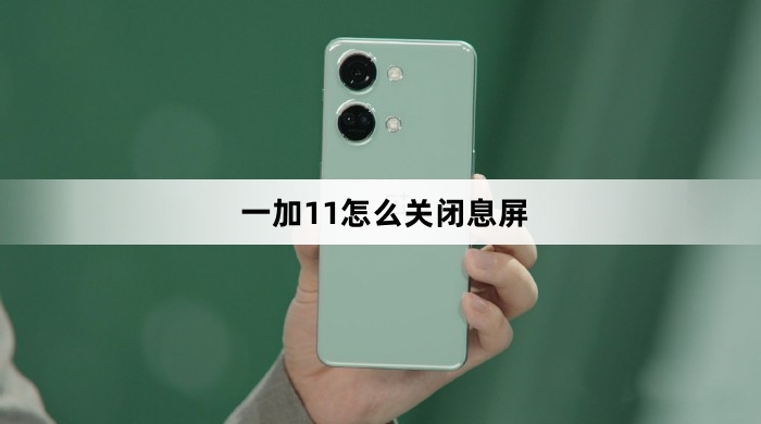 一加11如何关闭息屏