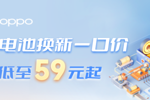 OPPO推出电池换新一口价活动，原装电池仅需59元