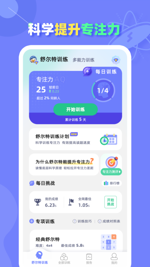 舒尔特方格训练app