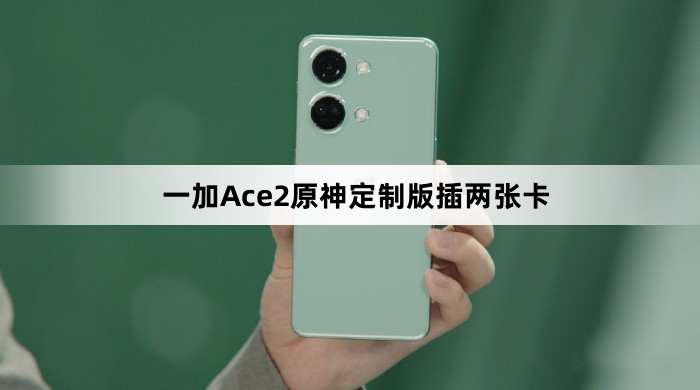 一加Ace2原神定制版如何插两张卡