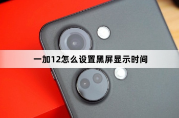 一加12如何设置黑屏显示时间