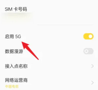 opporeno11如何打开5g开关