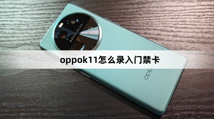 oppok11如何录入门禁卡