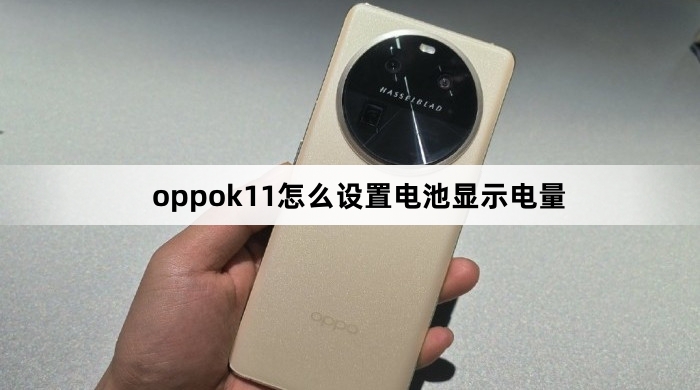 oppok11如何设置电池显示电量