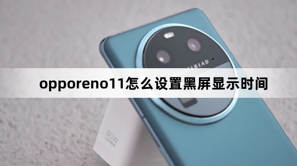 opporeno11如何设置黑屏显示时间