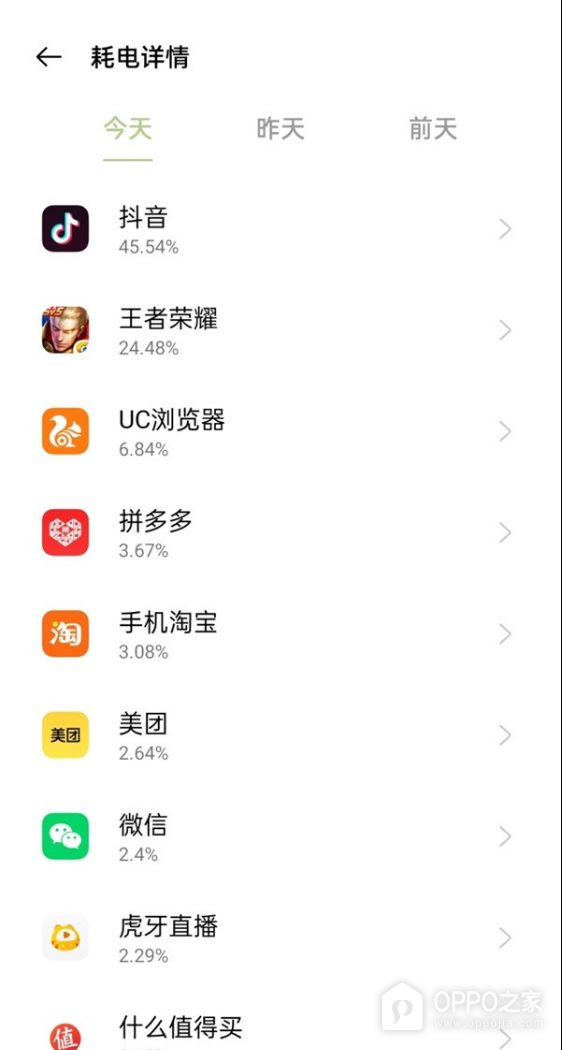 一加Turbo 6X怎么查看耗电排行？