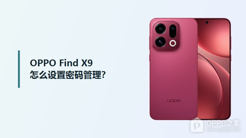 OPPO Find X9密码管理怎么设置?