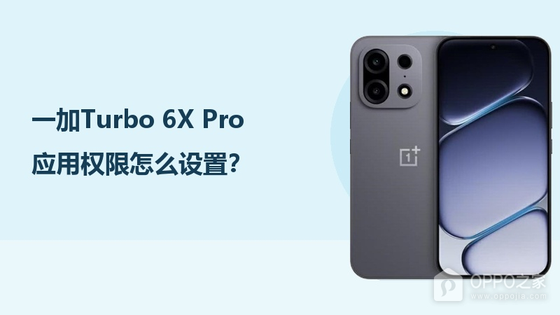 一加Turbo 6X Pro应用权限怎么设置?