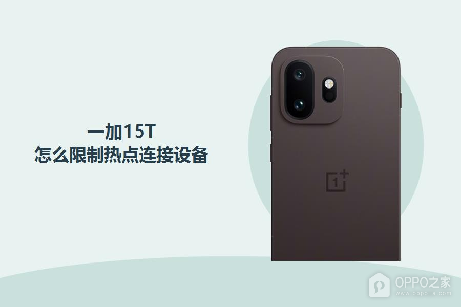 一加15T怎么限制热点连接设备？